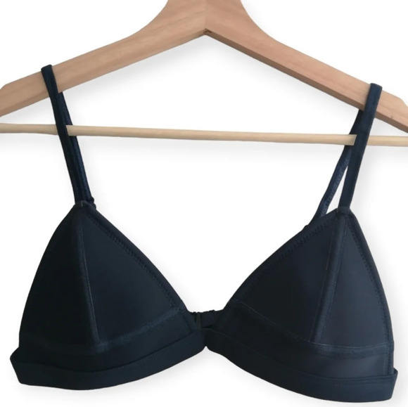 triangl swimwear Other - Triangl Swimwear Navy Neoprene Bikini Top Triangle Cups Small *Top Only*